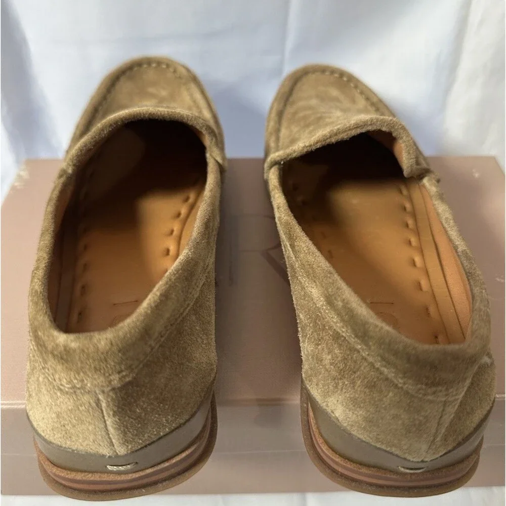 SARTO Franco Sarto Women's A. Gina Moc Toe Classic Loafer Tan Suede Sz 6M